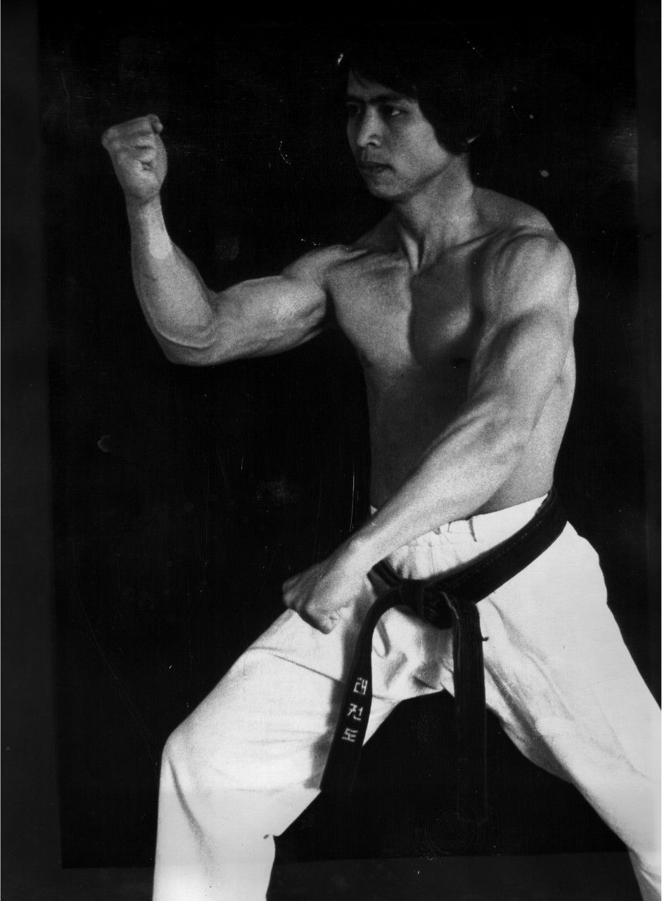 Thinh practicing martial arts